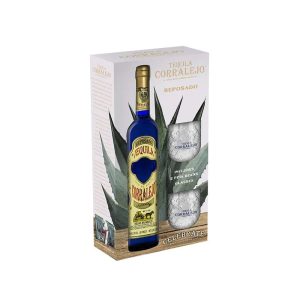 Corralejo Reposado Tequila with 2 Pina Rocks Glasses Gift Set - Image 1