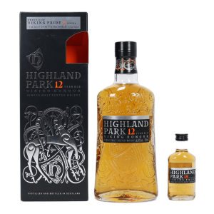 Highland Park 12 Year Old Viking Honour + 18 Year Old Viking Pride (50ml) Single Malt Scotch Whiskey Gift Pack - Image 1