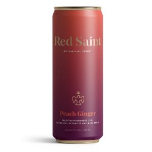 Red Saint Peach Ginger Botanical Spirit 4-Pack - Image 1