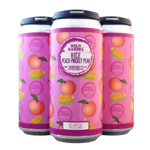 Wild Barrel Brewing 'Vice Peach Prickly Pear' Sour Ale Beer 4-Pack - Image 1